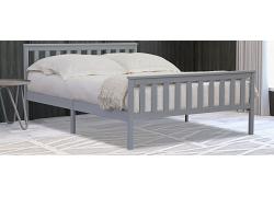 4ft6 Double Marnel Grey Wood Finish Bed Frame 1